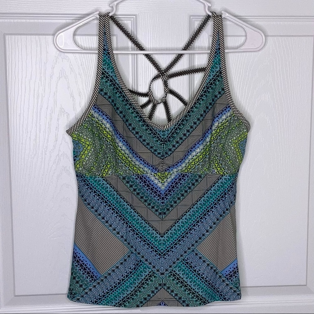 prAna Dreamcatcher yoga performance tank Swim Workout Tankini Top M